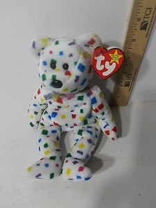 Ty Beanie Babies 1999 Confetti Bear Baby Ty 2K NWT Vintage 8in. - Picture 1 of 4