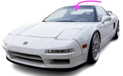 Se adapta a: 1991-2005 Acura NSX, NSX-T cupé de 2 puertas parabrisas delantero vidrio Foto 1 de 4