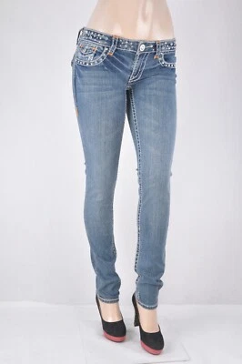 "L.A IDOL U.S.A" stretch skinny cut  jeans bling bling embellishment #NC-199 - Image 1 of 3
