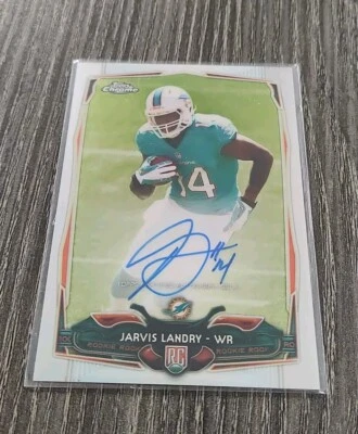 2014 Topps Chrome Jarvis Landry Rookie RC Auto #177 Dolphins  - Image 1 of 2
