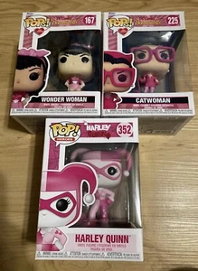¡NUEVO! BCRF Funko Pop DC Harley Quinn Gato Mujer Maravilla ¡ROSA! U OBTÉN LOS 3! - Imagen 1 de 8
