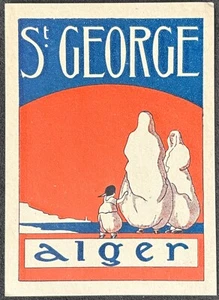 St. George Hotel Alger~Algeria~Poster Style Luggage Label~North Africa - Picture 1 of 2