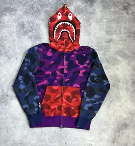 Bape Crazy Shark Camo Full Zip Hoodie - Picture 1 of 6
