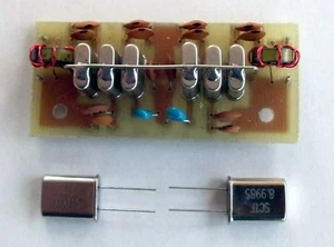 Filtro SSB de 9MHz, 2.4kHz -6dB BW, banda de parada de 70dB, 820R, más cristales portadores. - Imagen 1 de 3