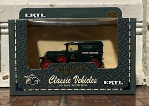 ERTL Classic Vehicles Chevy 1930 Panel truck 1:43 Die Cast Anheuser Busch Green