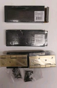 Qty 3 Pair Double Phosphor Bronze Washered Door Hinge 100 x 75x4mm Antique Brass - Picture 1 of 4