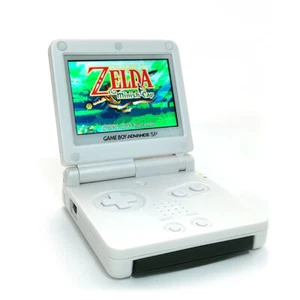 Pure white Nintendo Gameboy Advance SP GBA IPS V2 Backlight LCD Console - Afbeelding 1 van 8