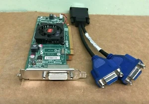 Dell Optiplex 960 980 990 SFF Low-Profile Dual VGA Monitors Video Card PCI-e x16 - Picture 1 of 2