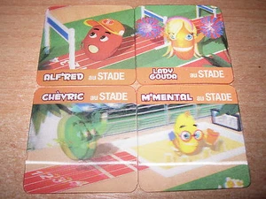 FRENCH EXCLUSIVE 3-D 3D BABYBEL CHEESE COMPLETE 4 CARDS STADE SET MINT 90' - Picture 1 of 1