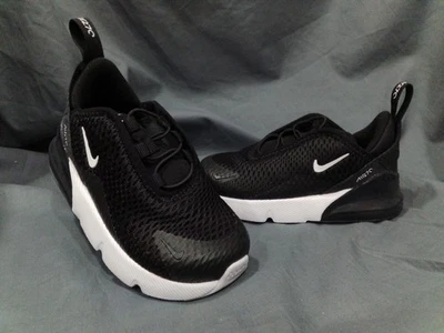 Nike малышей ясельного возраста Air Max 270 (TD) кроссовки черный/белый размер 10 новый без коробки! - Изображение 1 из 4