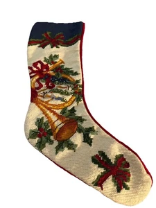 Medias de Navidad vintage punta de aguja 17” largo 5,5” ancho cuerno francés - Imagen 1 de 3