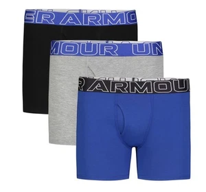 NWT 3Pk Under Armour Boys' Charged Stretch Boxer Jock  - Youth Medium  - Picture 1 of 2
