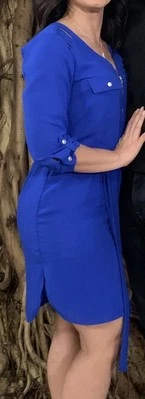 Royal Blue XOXO Dress Sz M - Image 1 of 4