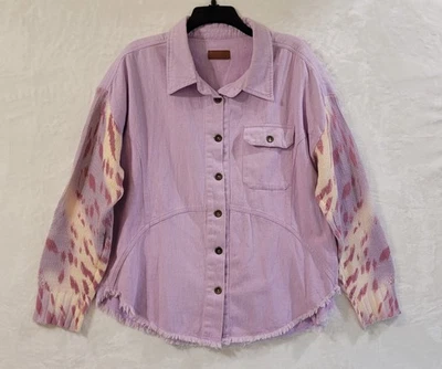 Chaqueta para mujer talla grande de UMGEE boutique lavanda mangas estampado animal Foto 1 de 4