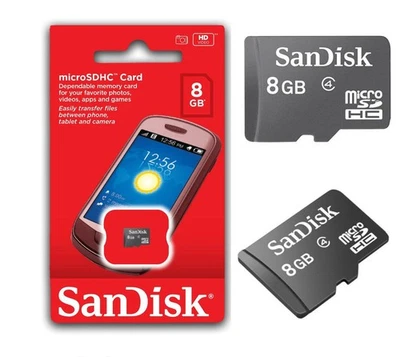SanDisk 8GB Micro SD Card SDHC SDXC TF Memory Card Adapter Class 4 For Mobile UK - Image 1 of 4