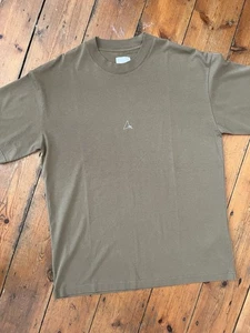 ROA Regular Logo Print Organic Cotton T Shirt Brown Olive (Large) - Picture 1 of 6