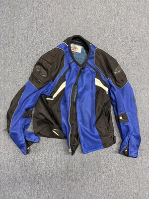 Joe Rocket 弹道系列夹克 XL 男式网眼摩托车旅游 - 蓝色 — 第 1/4 张图片