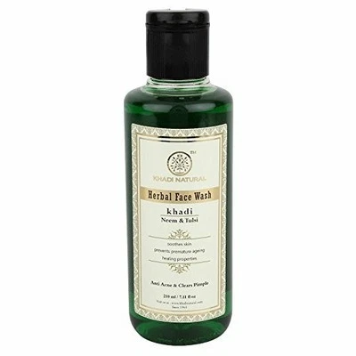 Jabón facial Khadi natural ayurvédico neem y tulsi 210 ml para todas las pieles Foto 1 de 4