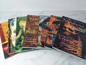 The Sandman Book Set 1 - 7 Neil Gaiman Vertigo Graphic Novel Comic Fantasy Books - Picture 1 of 3