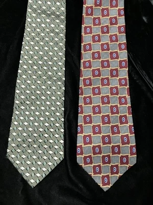 2 Corbatas Geoffrey Beene Clásicas 57" x 4" 100% Seda Foto 1 de 4