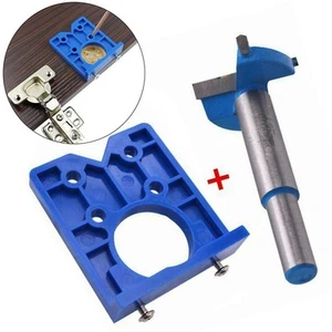 35mm Concealed Cabinet Hinge Jig Drilling Wood Hole Cutter Drill Guide/Locator - Picture 1 of 15