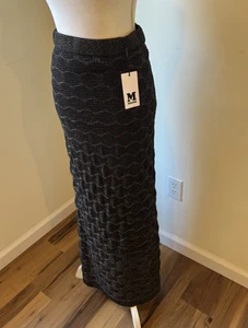Missoni Women’s Skirt Sz 42 Black Metallic Gold Long NWT - Picture 1 of 8