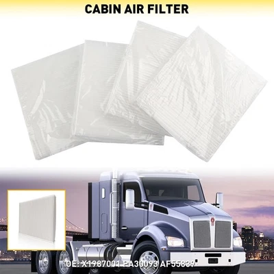 4Pcs Carbon Filter Cabin Air White For Kenworth T680 T700 T800 T880 PA30093 - Image 1 of 4