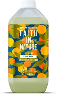 Faith in Nature Natural Grapefruit & Orange Body Wash, Energising Shower Gel, Ve - Picture 1 of 6