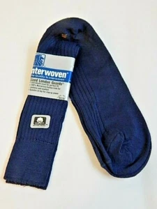Nos Vintage Interwoven Socks Blue Mercerized Cotton Sized London Guards 11&1/2 - Picture 1 of 12