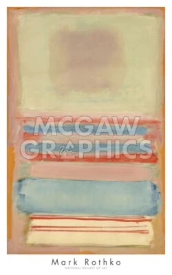 Number 7 Number 11, 1949, Mark Rothko, Wall Decor Art Print Poster 40" x 25" - Image 1 of 2