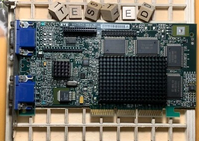 32MB Matrox Millennium G4+MDHA32G Dual VGA AGP Graphics Video Card - Image 1 of 3