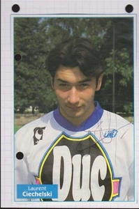 FOOTBALL CARTE LAURENT CIECHELSKI AJ AUXERRE SIGNATURE ORIGINALE - Picture 1 of 1