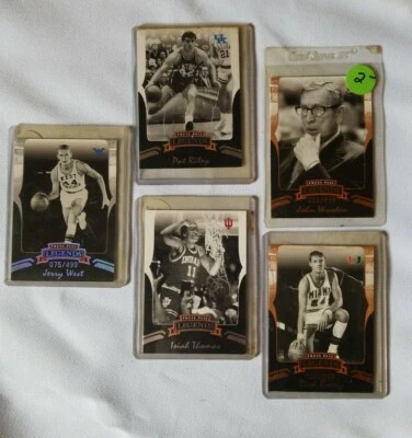 5 карточек Press Pass NBA Джерри Уэст, Исайя Томас, Пэт Райли, Рик Барри, дерево - Изображение 1 из 4