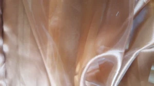  BROWN COPPER VOILE 118" WIDE SHEER POLYESTER DRAPERY FABRIC - Picture 1 of 3