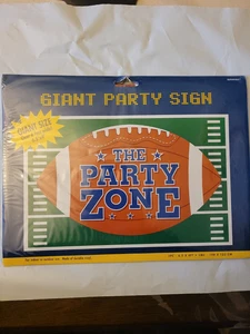 Giant Football Party Sign Banner The Party Zone 6.5' x 4' Vinyl - Picture 1 of 3