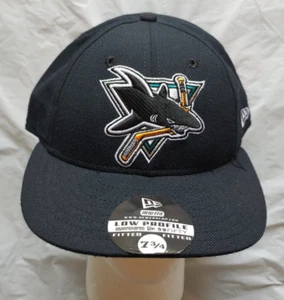 Brandneu mit Etikett Vintage San Jose Sharks Low Profile eng anliegende New Era Mütze/Kappe - Größe 7 3/4 - Bild 1 von 7