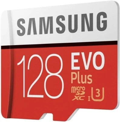 SAMSUNG EVO Plus 128GB MicroSD Micro SDXC C10 Flash Memory Card w/ SD Adapter - Image 1 of 2