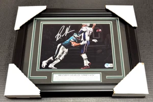 Brandon Graham Autographed 8x10 Strip Sack Tom Brady Framed Photo Beckett Holo - Picture 1 of 2