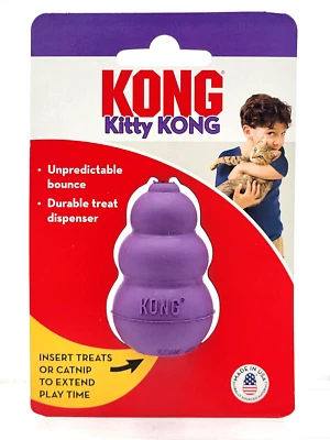 Kong Kitty KONG Treat or Catnip Stuffable Durable Cat Toy 2.25x1.5 - Image 1 of 4