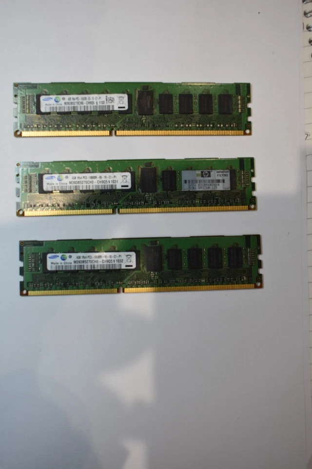 Samsung M393B5270CH0-CH9Q5 4GB 1rx4 PC3-10600R DDR3 240P CL9ECC DIMM Servidor RAM Foto 1 de 3