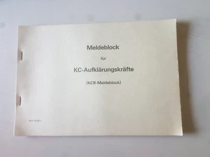 Meldeblock für KC-Aufklärungskräfte (KCB-Meldeblock) - Bild 1 von 2