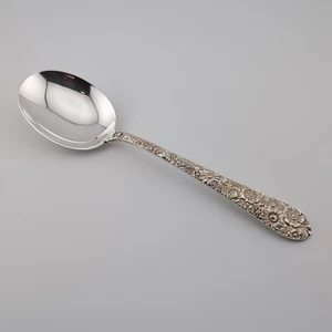 Cucchiaio zuppa Alvin Bridal Bouquet argento sterling Gumbo - 6 3/4" - senza monogramma - Foto 1 di 3