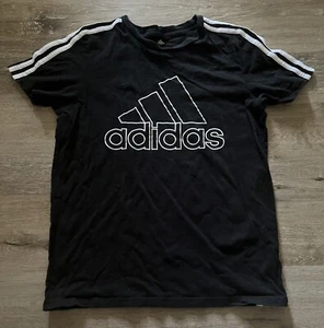Adidas Shoulder Arm Stripes Short Sleeve Shirt Youth Large 14-16 - Picture 1 of 7