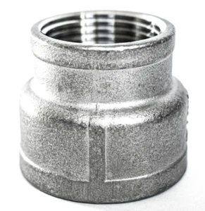 1 1/4" x 1" Stainless Steel Reducer Coupling - NPT Pipe Reducer - 1.25" x 1" 304 - Picture 1 of 1