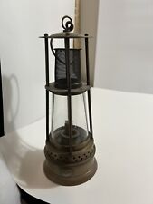 Vintage Miners Lantern Lamp Brass & Glass 5026 9"H Made in India
