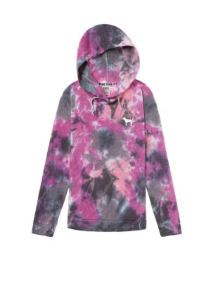 Victoria Secret Rosa Negro Tie Dye Cruzado Túnica Pullover Sudadera XS o S  Foto 1 de 2