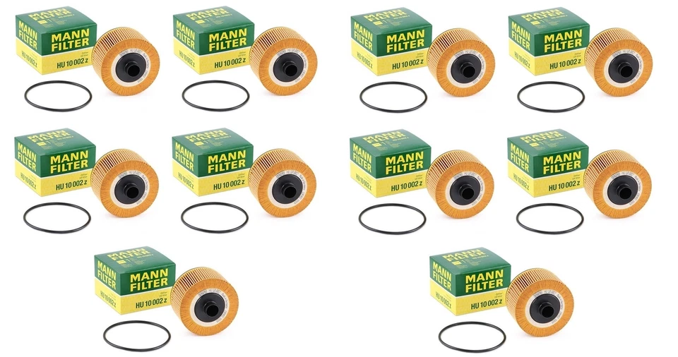 Set of 10 Engine Oil Filters Mann HU10002Z For Smart Fortwo Forfour 2016-2018 L3 - Image 1 of 1