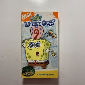 SpongeBob Squarepants - Where's Gary? (VHS, 2005) Nickelodeon - 4 Episodes Works