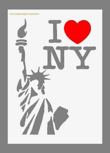I Love New York' Mylar Stencil A5/A4/A3 sizes 190 micron - Picture 1 of 5