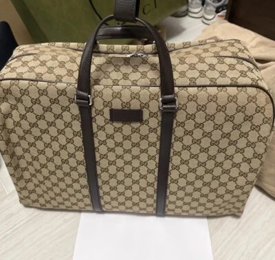 RARO BOLSO DE LONA GRANDE GUCCI / LLEVAR CON PLUMERO NUEVO Foto 1 de 3